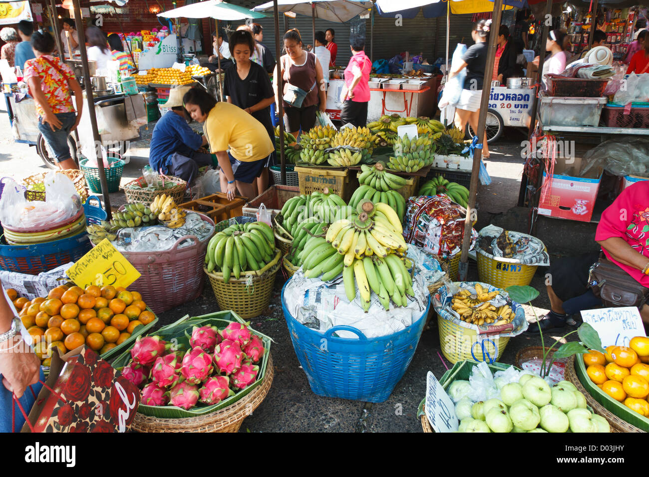 Scenery on a Market in Bangkok, Thailand Stock Photo - Alamy