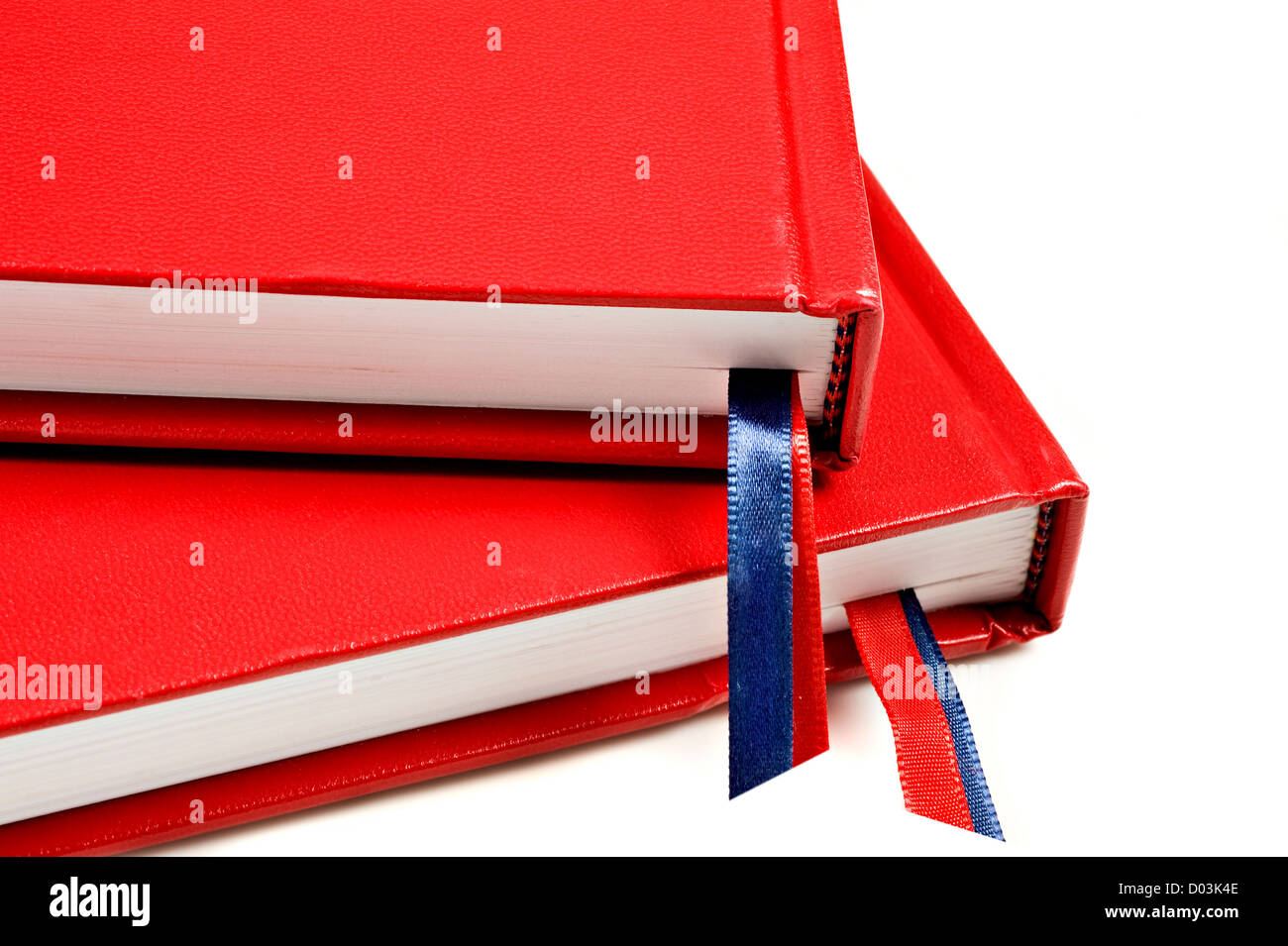 Close up of two red journals Stock Photo