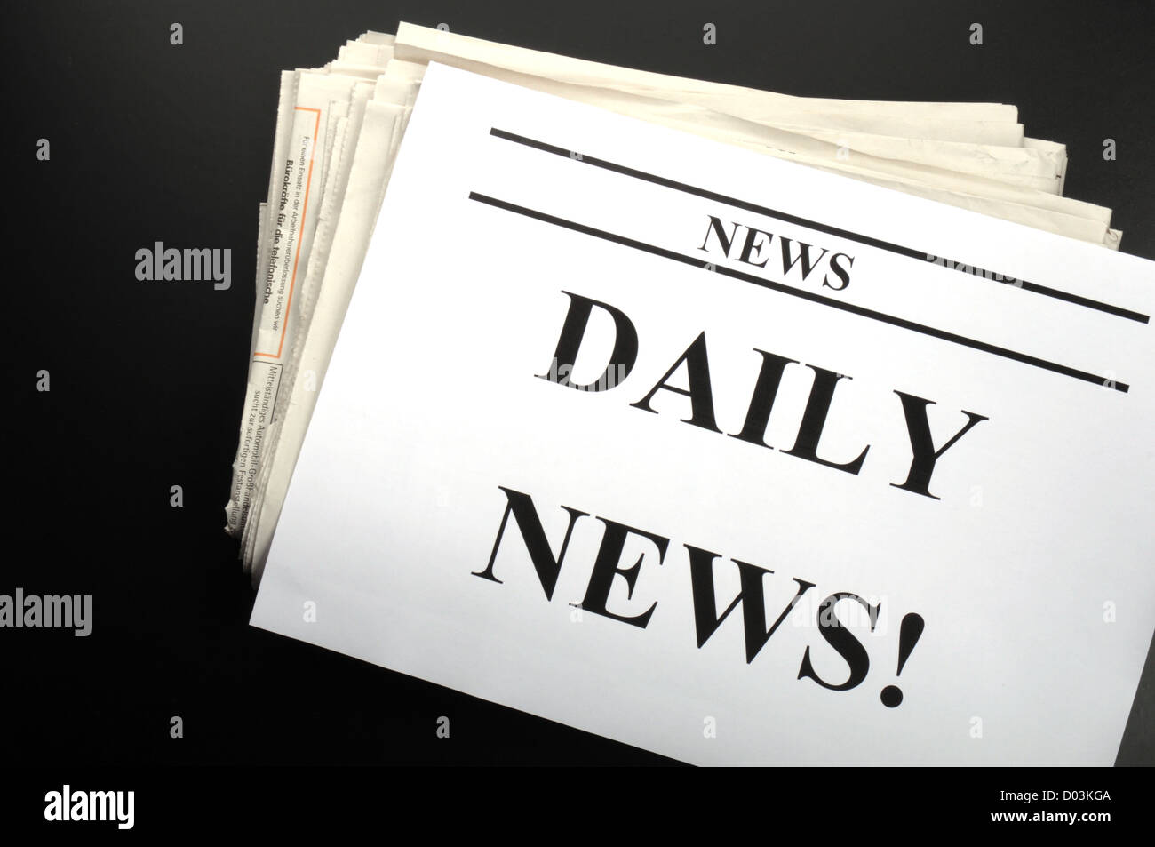 pile of newspapers showing news or newsletter concept Stock Photo Alamy