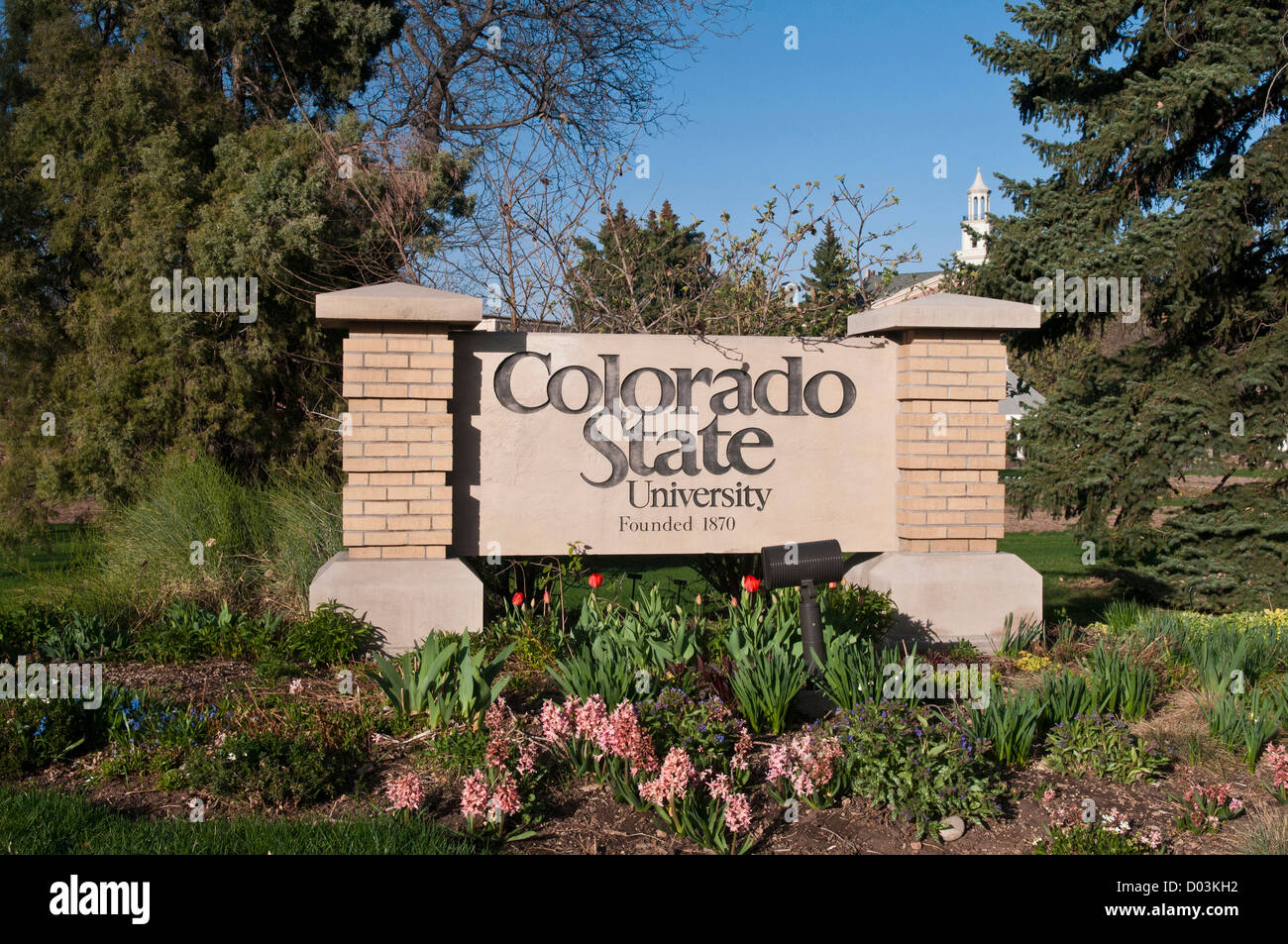 USA, CO, Fort Collins. Colorado State University. Stock Photo