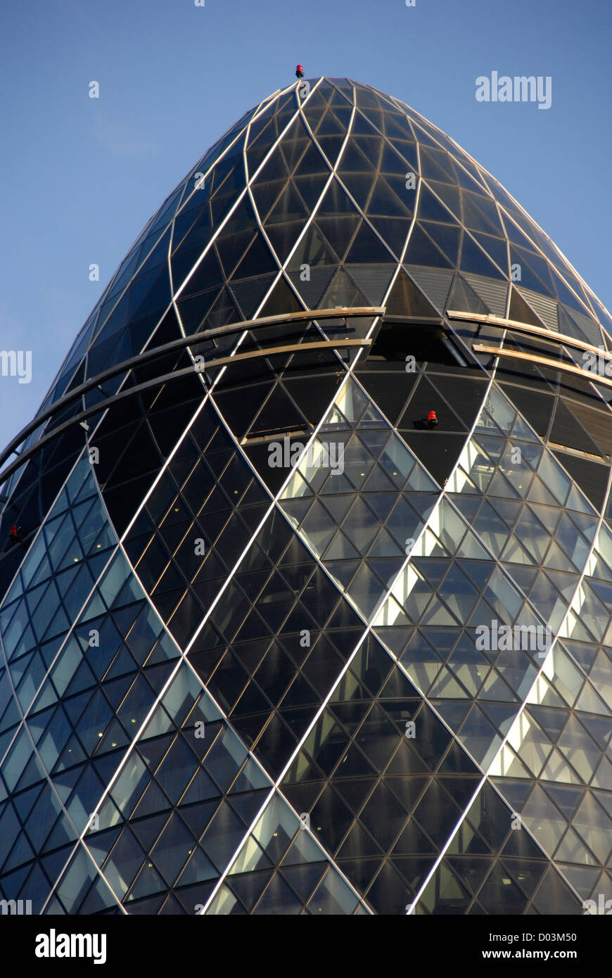 30 St Mary Axe, Gherkin, Swiss Re Tower, Financial District, City of London, London, England, Great Britain, Europe Stock Photo