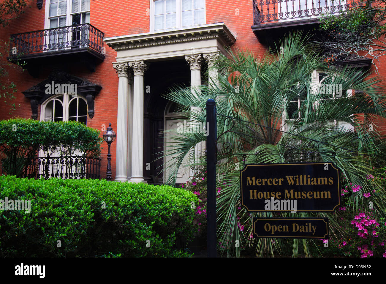 North America, USA, Georgia, Savannah, Mercer Williams House Museum in the spring. Stock Photo