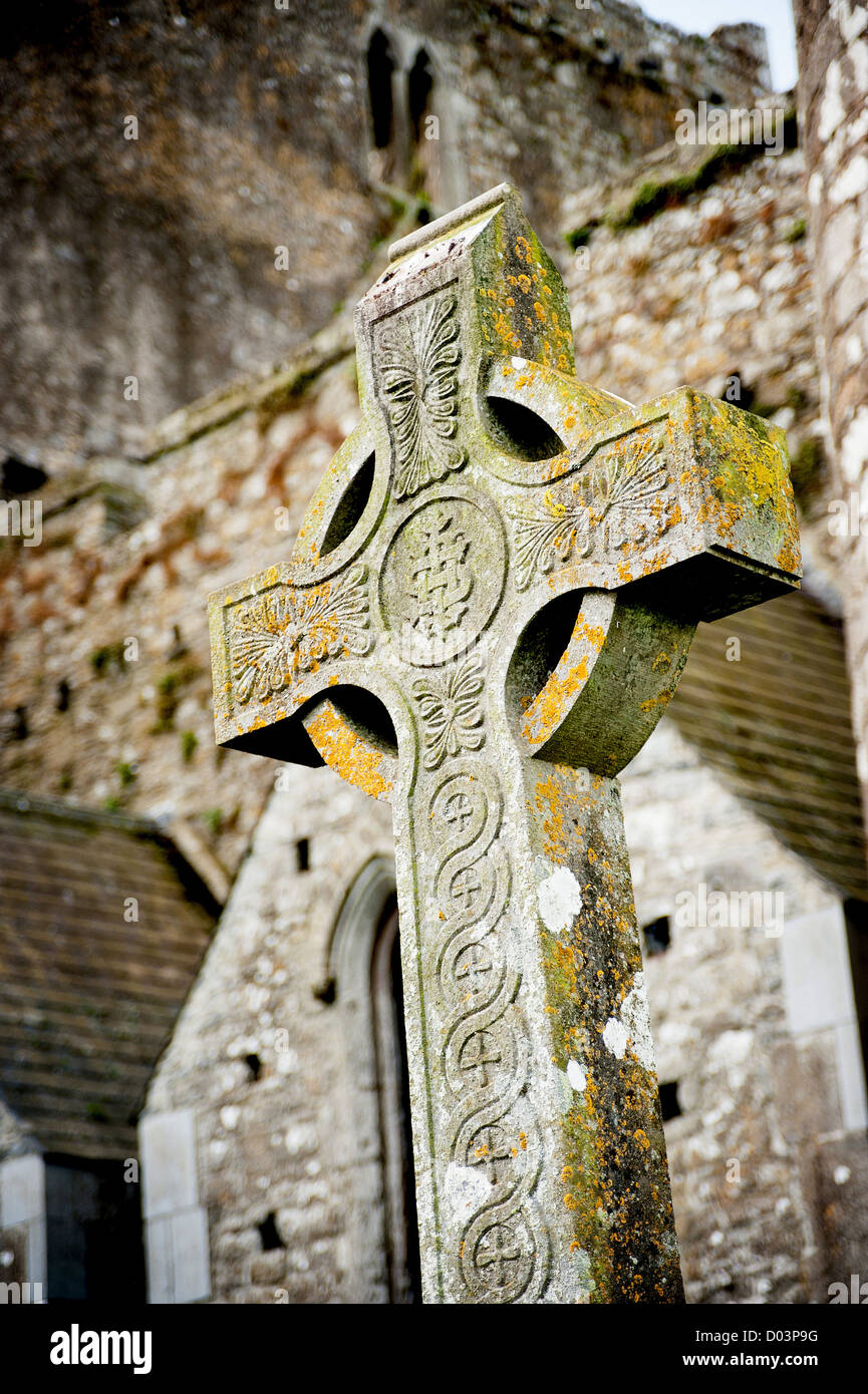 Rock  of Cashel graveyard Stock Photo