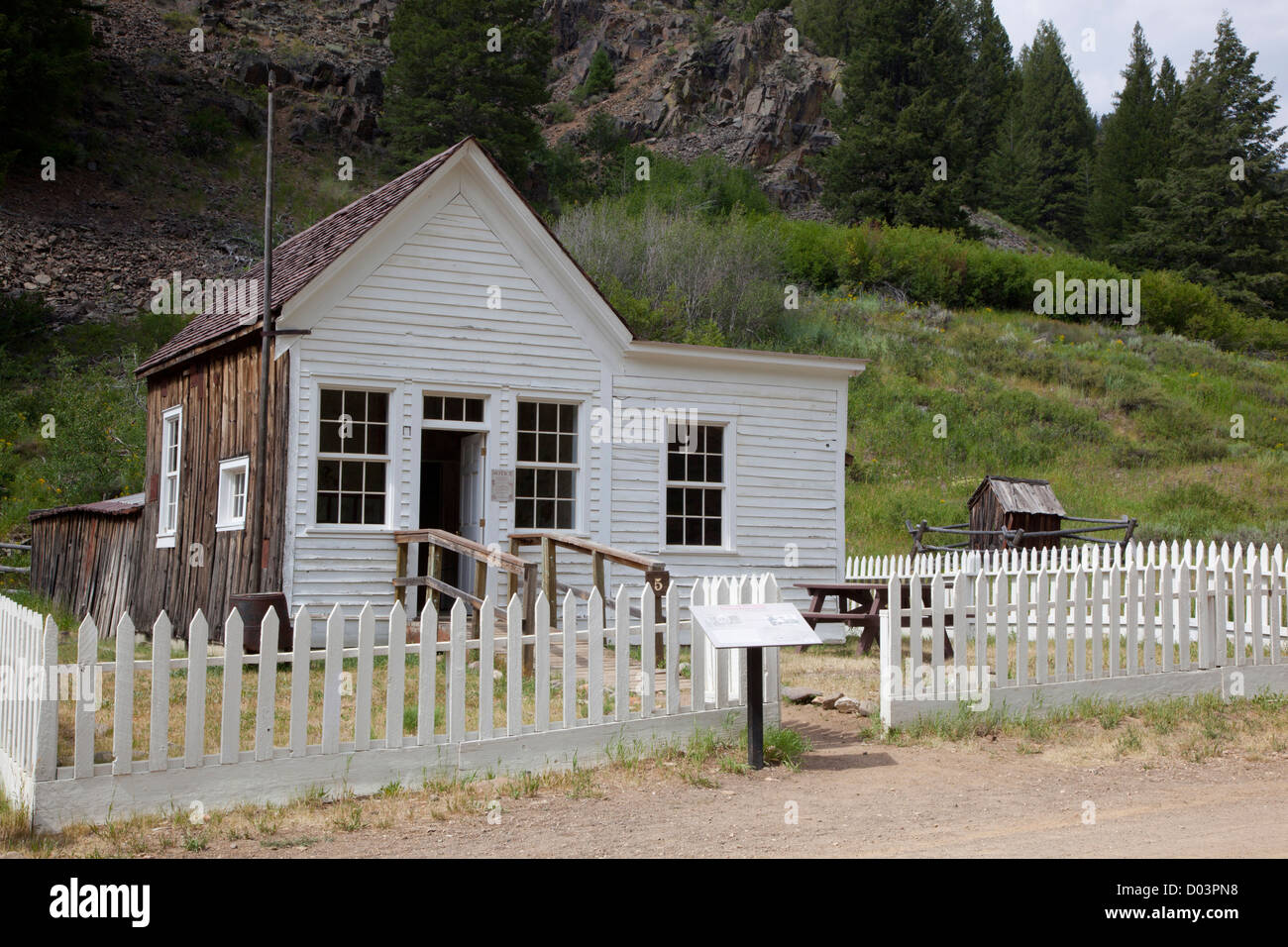 Idaho, Custer, (1880's gold mining town) Pfeiffer Residence, Charles and Ellen Stock Photo