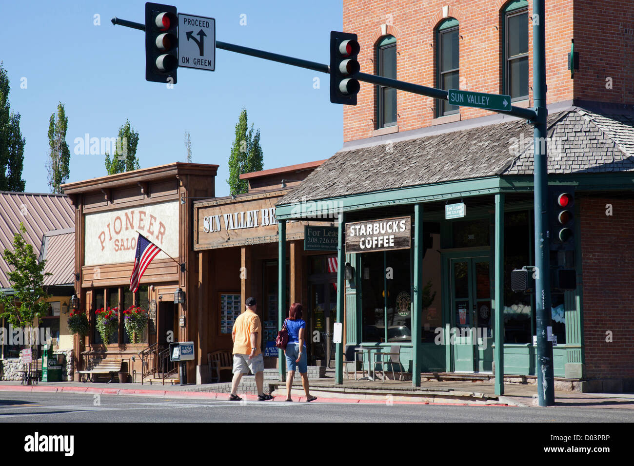 Idaho, Ketchum, Downtown Ketchum Stock Photo Alamy