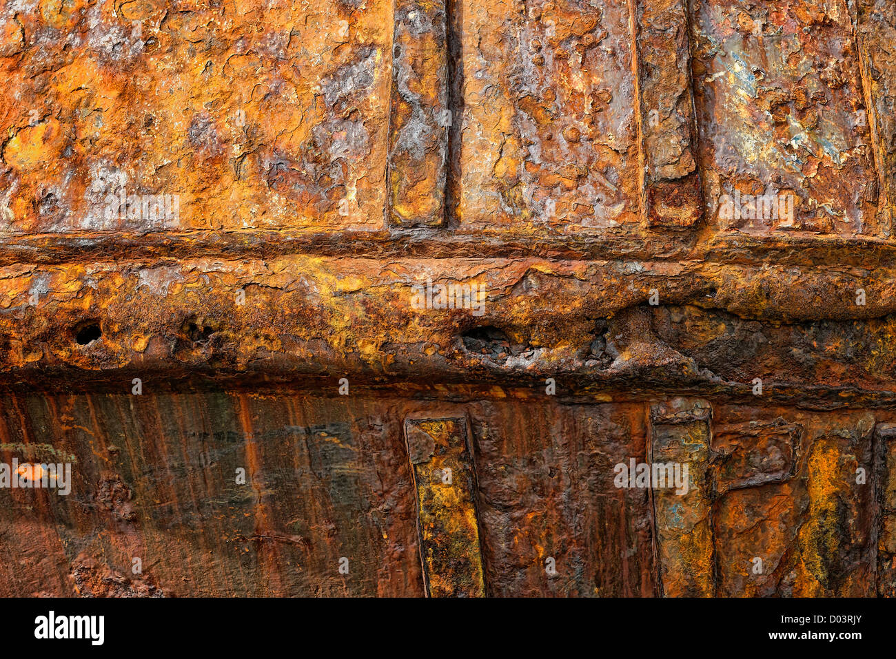 Rusted fishing boat detail. Stock Photo