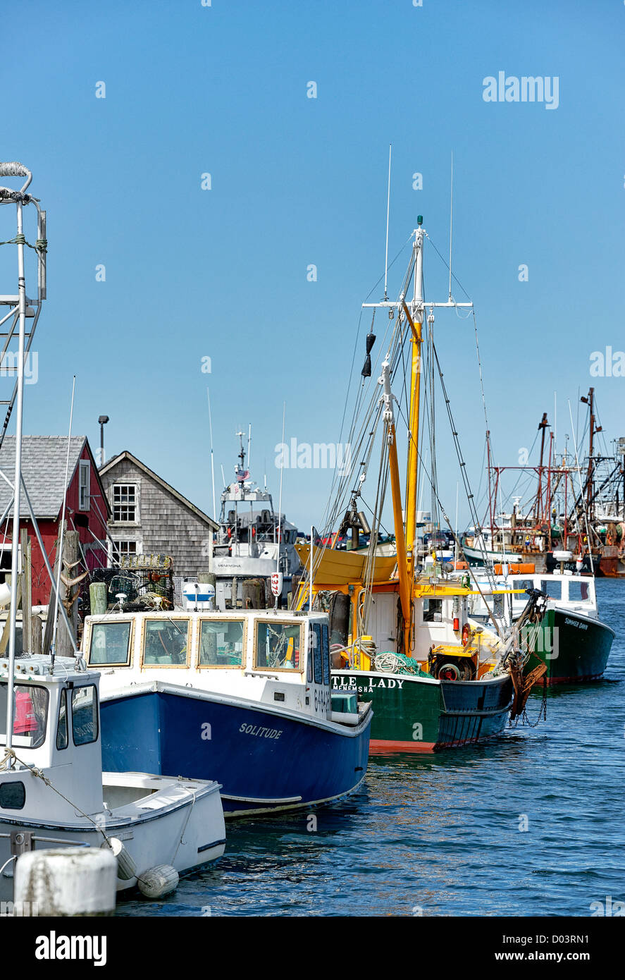 Quaint fishing village of Menemsha, Chilmark, Martha's Vineyard, Massachusetts Stock Photo