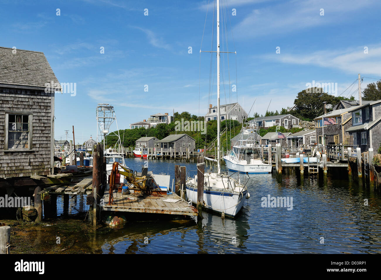 Charming fishing village, Menemsha, Martha's Vineyard, Massachusetts