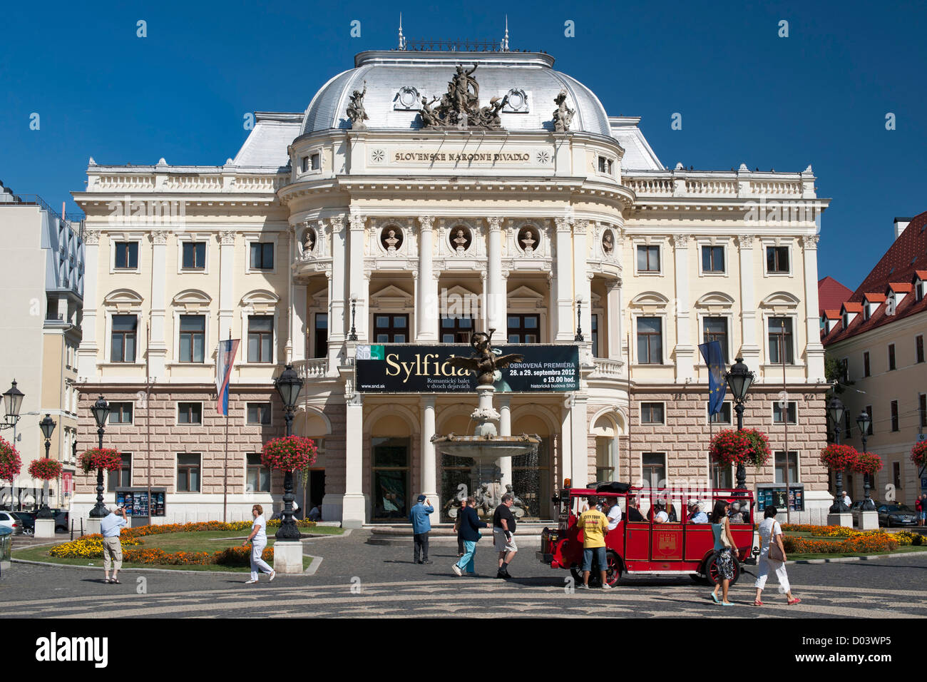 The National Theatre in Hviezdoslav Square in Bratislava, the capital
