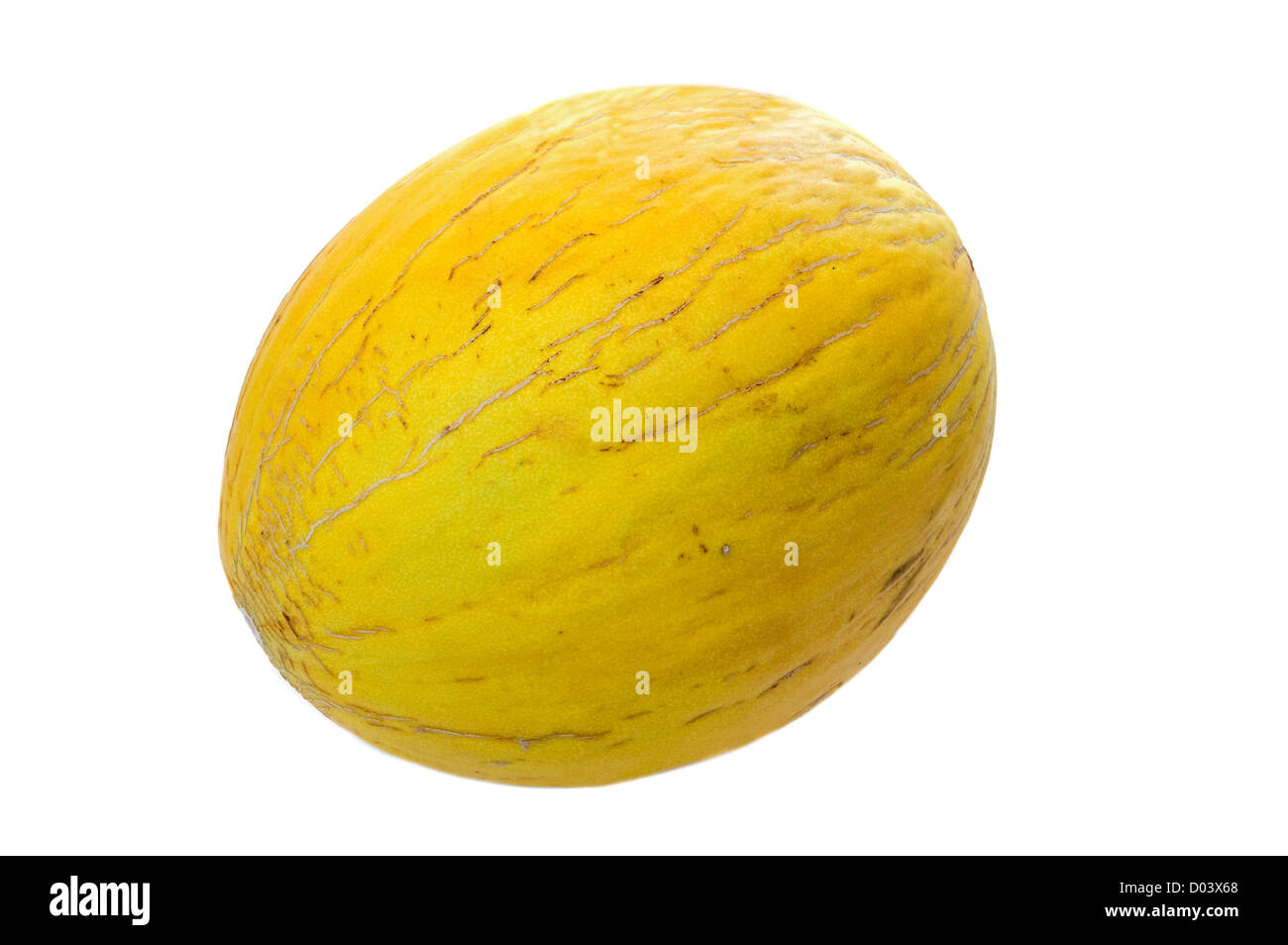 Yellow melon isolated over white background Stock Photo