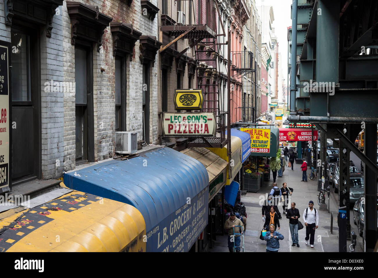 Exit of the Marcy Avenue metro station in Brooklyn, Williamsburg Shops