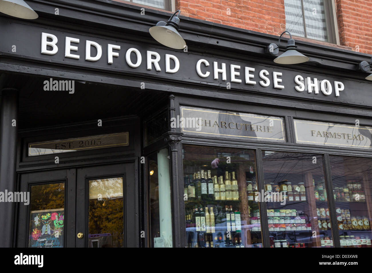 Bedford Cheese Shop sign in Bedford avenue, Williamsburg, Brooklyn