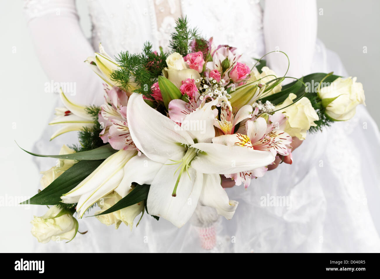 Beautiful bridal bouquet studio shot Stock Photo