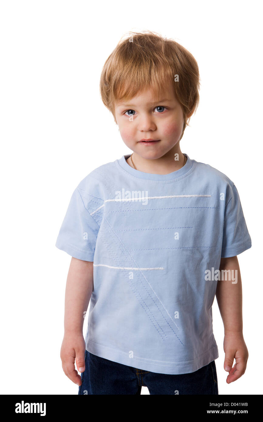 Happy Four years boy portrait isolated on white Stock Photo - Alamy