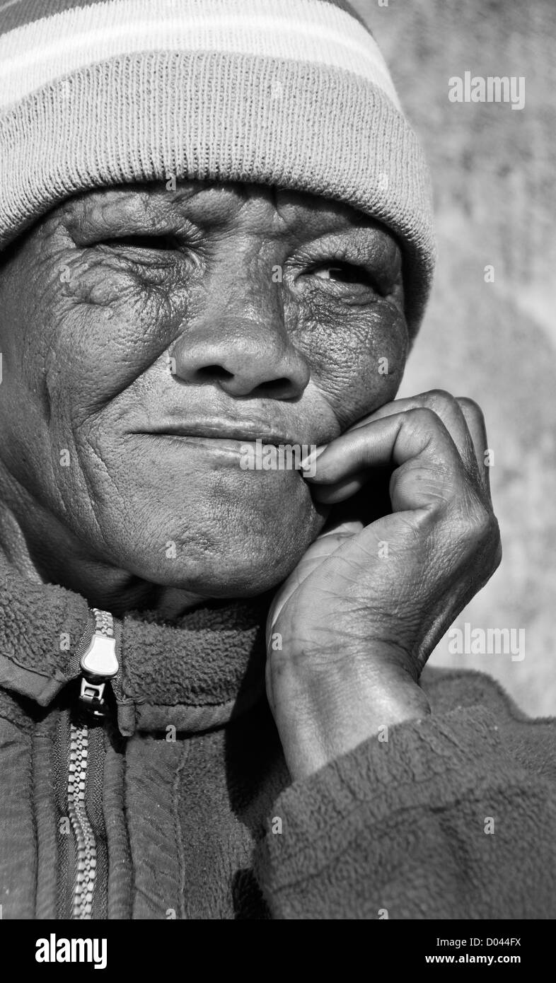 Senior African woman Stock Photo