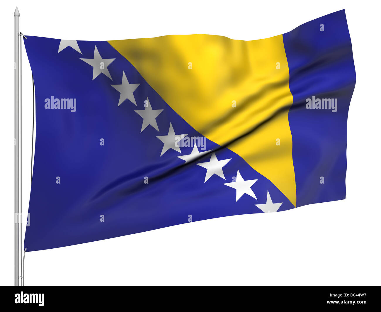 Bosnia herzegovina flag on flying hi-res stock photography and images ...