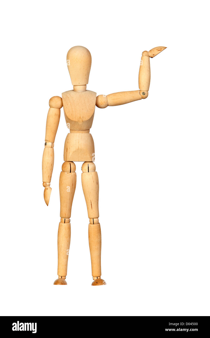 Wooden mannequin happy pose hi-res stock photography and images - Alamy