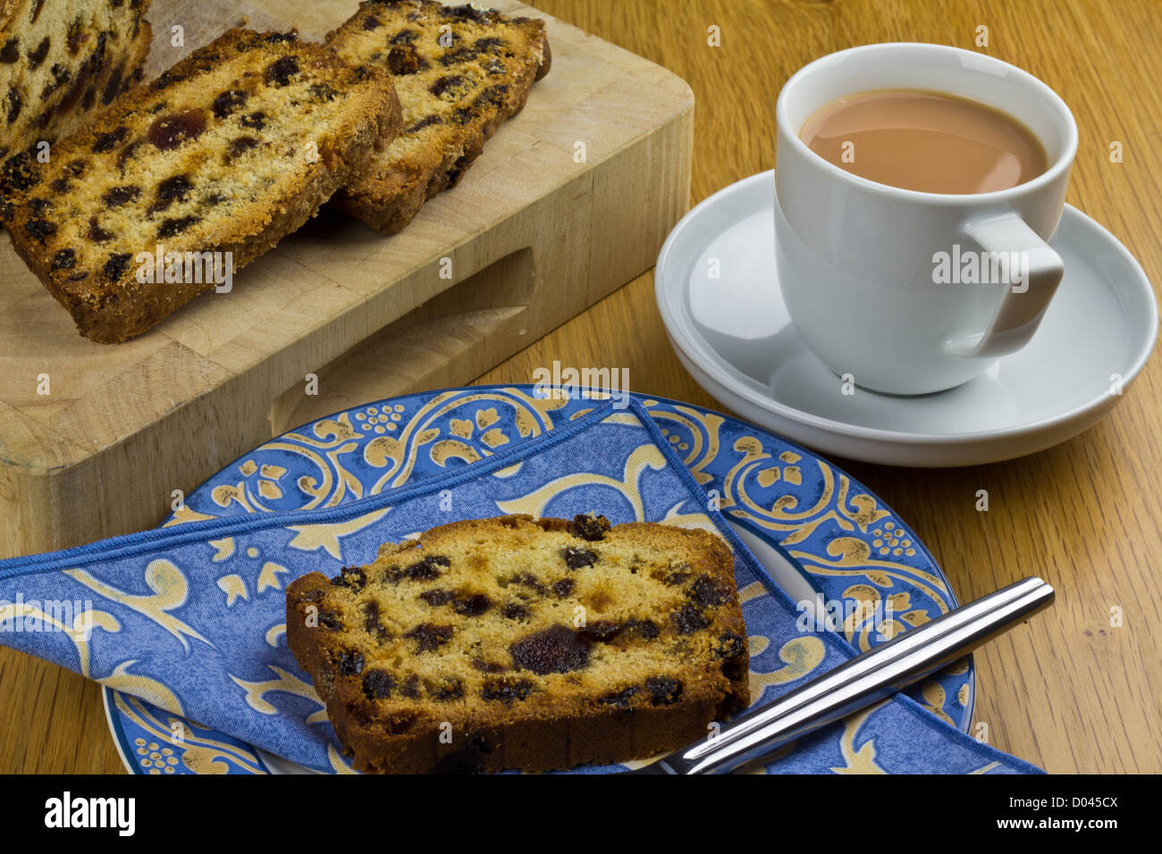 Tea and Cake Stock Photo