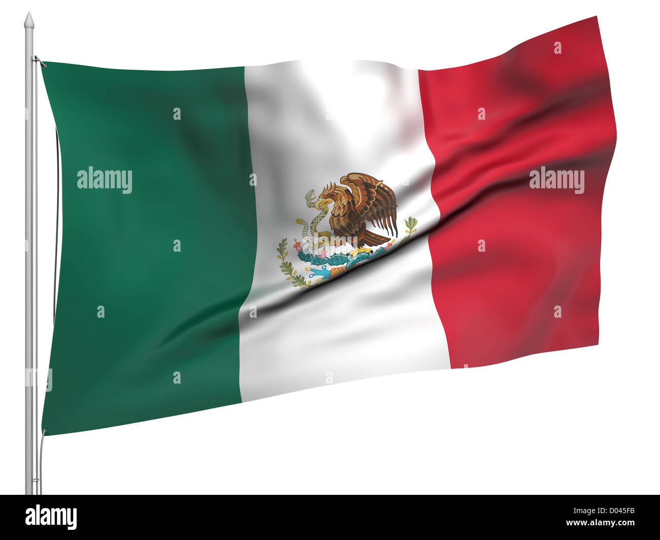 Flying Flag of Mexico - All Countries Collection. Flag, flagstaff ...