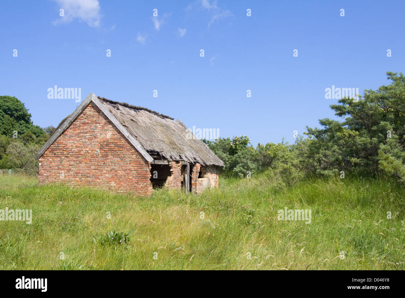Fisherman's Cottage on the beach Stock Photo
