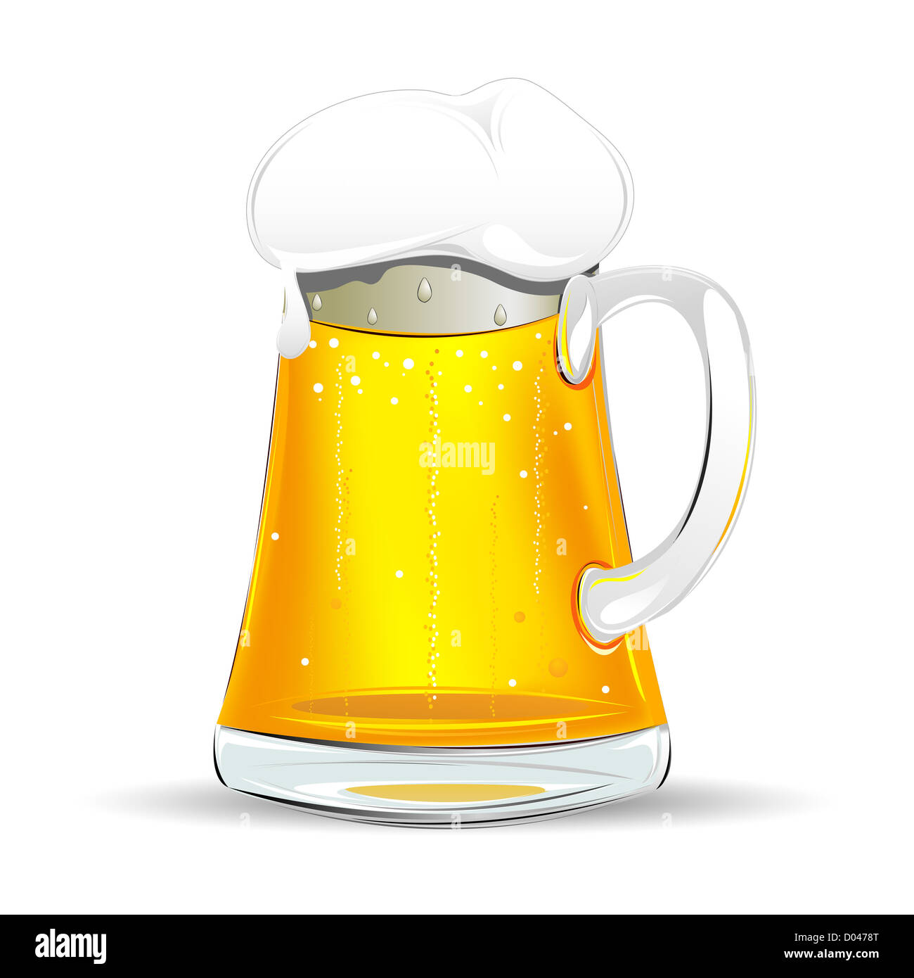 illustration of beer mug on white background Stock Photo - Alamy