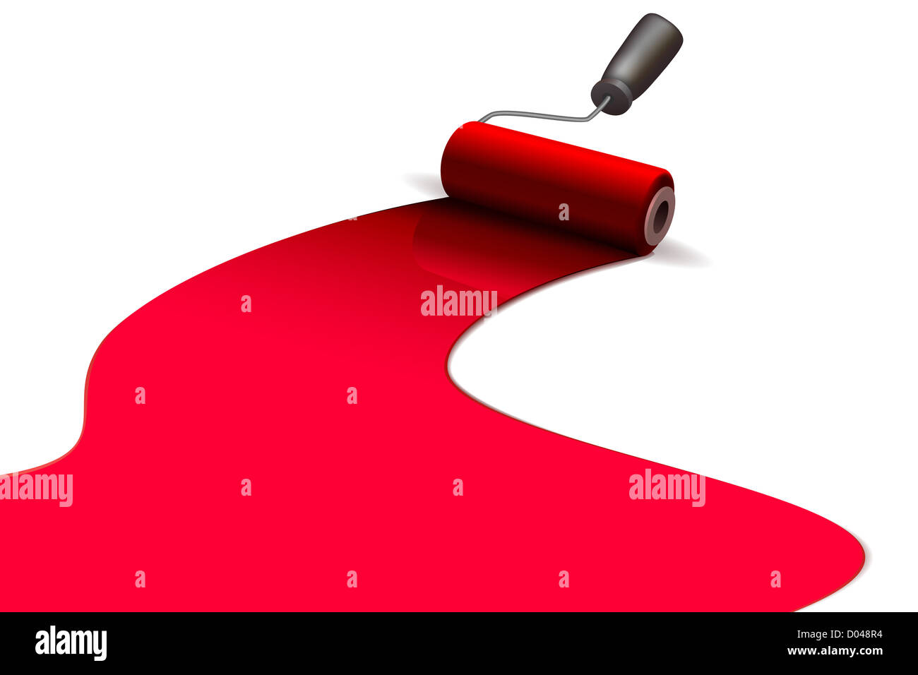 illustration of paint roller on white background Stock Photo Alamy