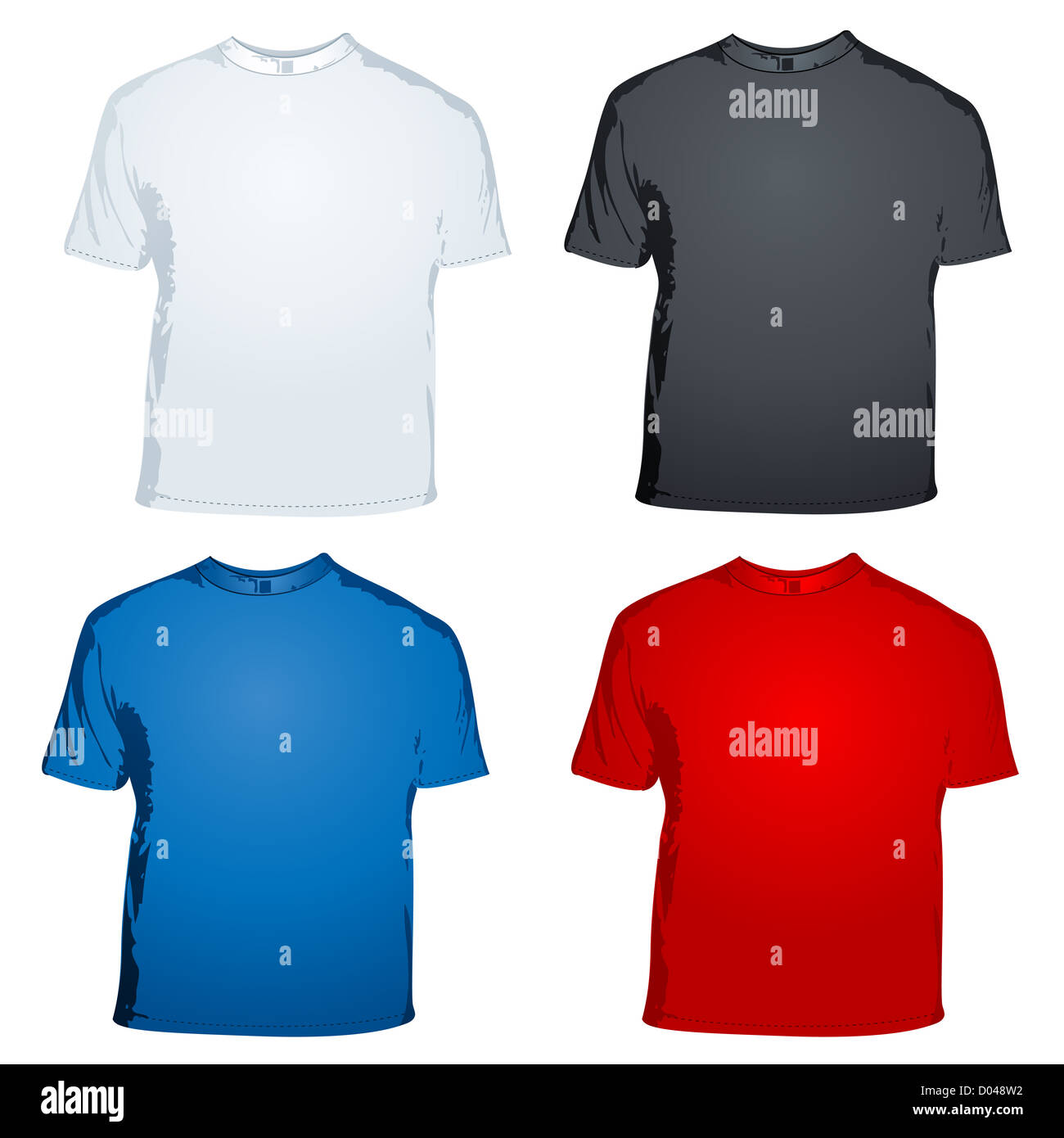 illustration of male t shirts on white background Stock Photo Alamy