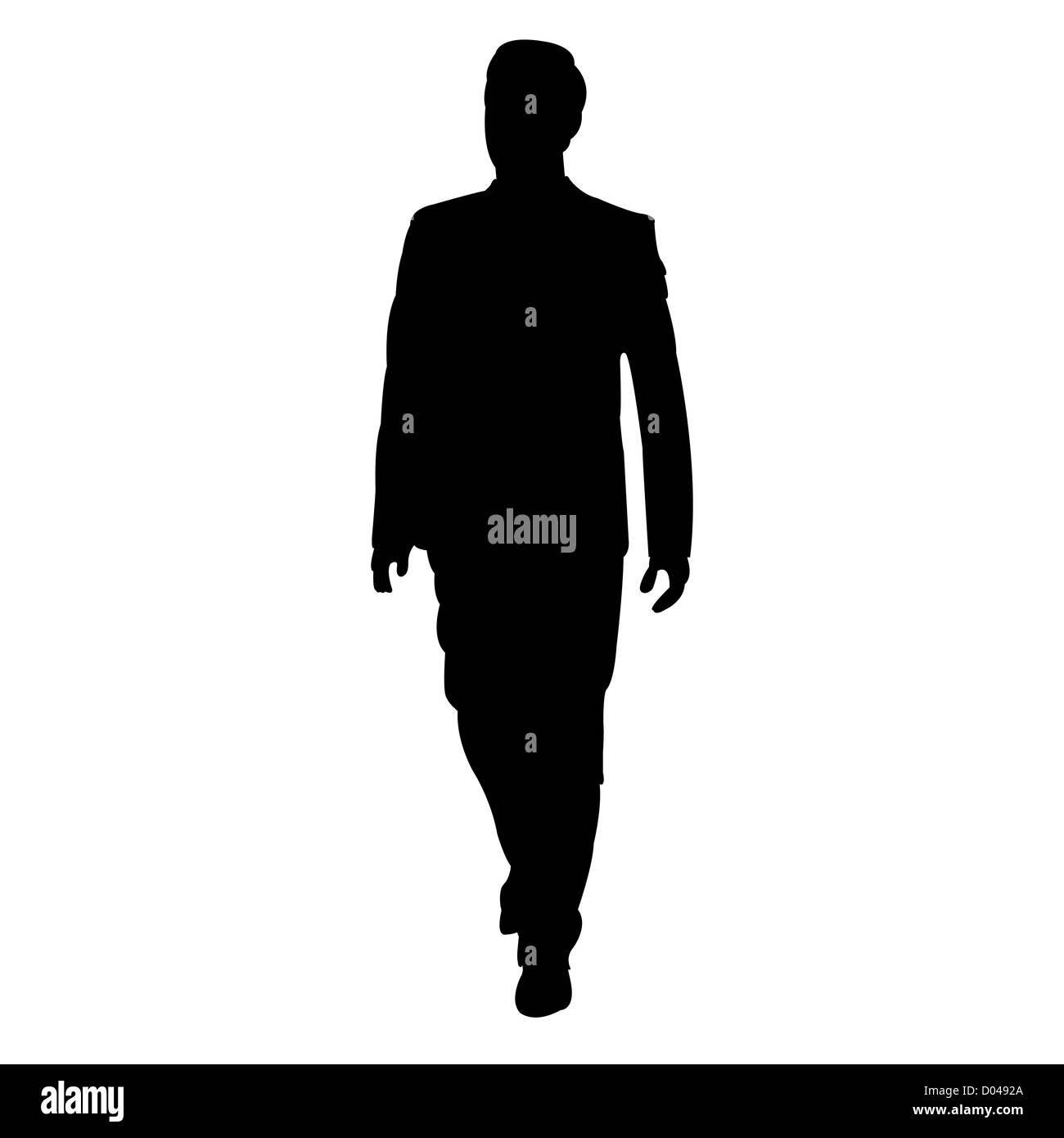 illustration of business man on white background Stock Photo - Alamy
