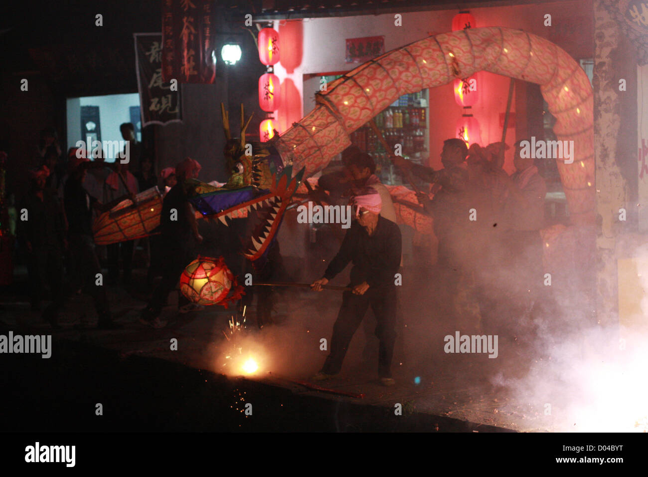 Dragon to celebrate mid-Autumn, Xiao Likeng, China Stock Photo