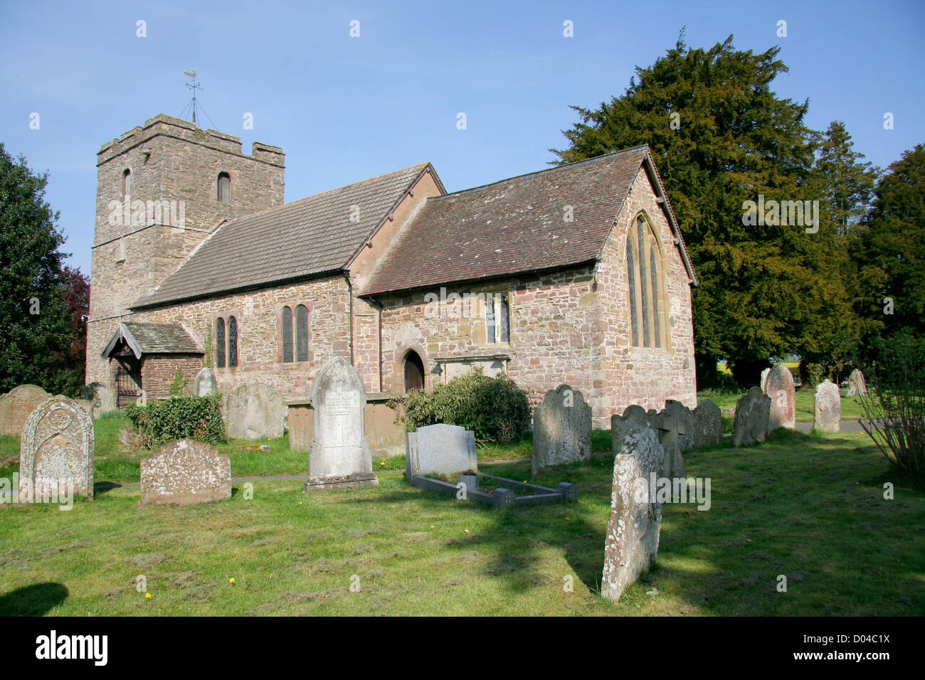 St John the Baptist church Stokesay Shropshire England UK Stock Photo