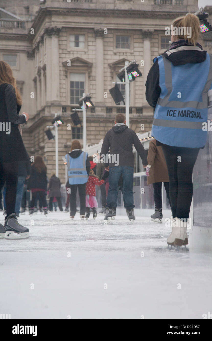 Open the ice skating rink at somerset house hi-res stock photography ...