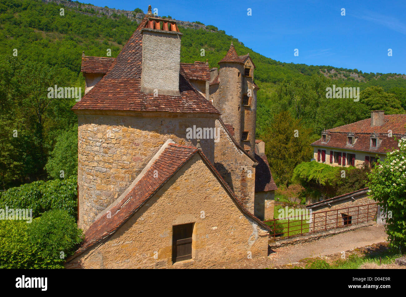 Autoire,labelled Les Plus Beaux Villages de France, The Most Beautiful Villages of France, Midi-Pyrenees Region, Lot Department Stock Photo