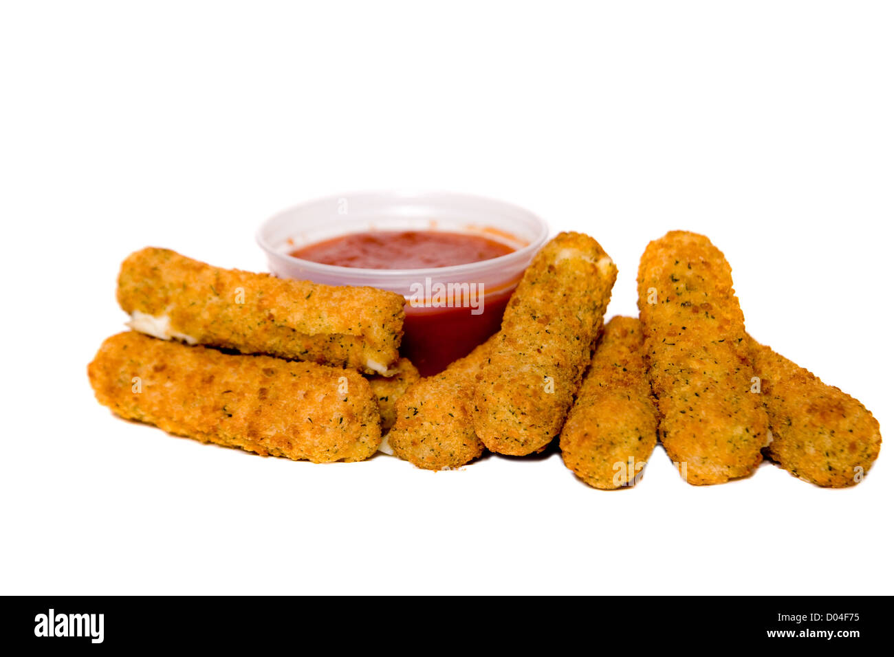 Deep fried mozzarella cheese sticks with marinara sauce Stock Photo Alamy