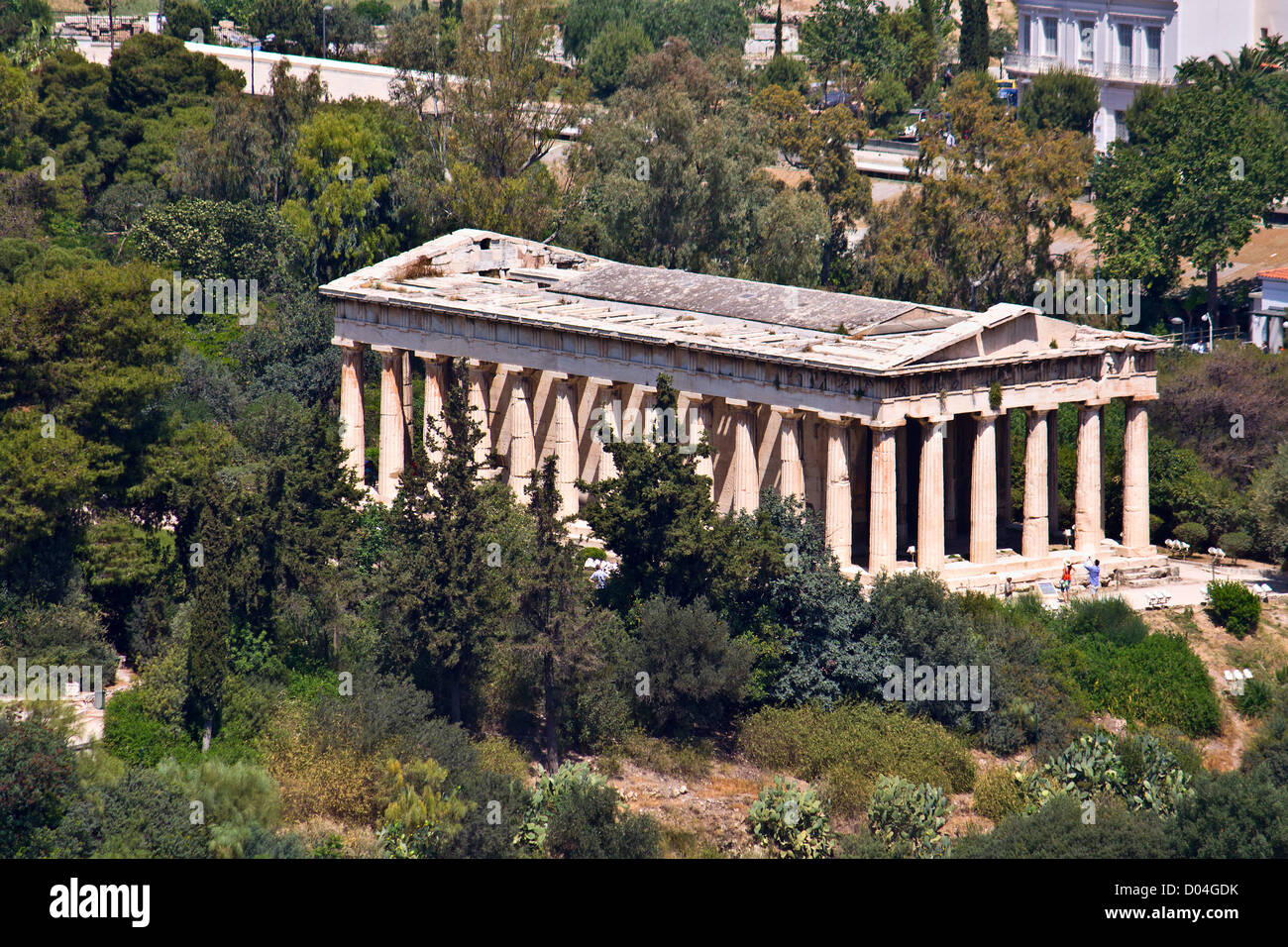 Temple of Hephaestus at ancient agora of Athens, Greece Stock Photo