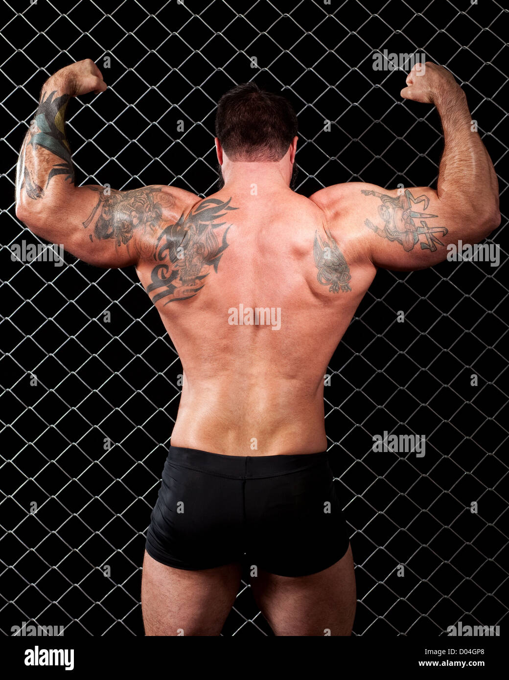 Back pose muscular man hi-res stock photography and images - Alamy