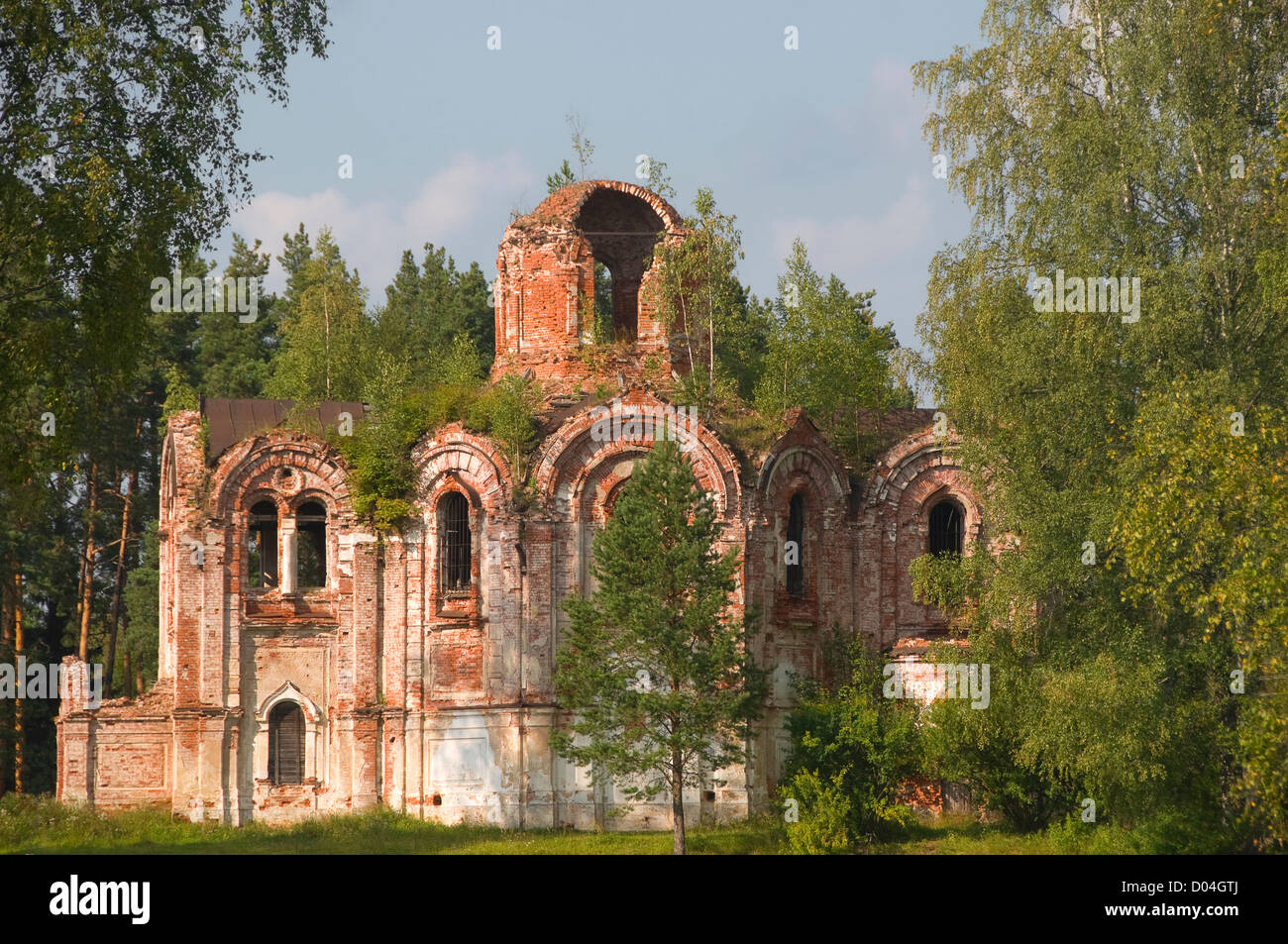 Church of Our Lady of the Iberian. Lykoshino, Tver region. The Church was built in 1878 on the original design of the famous Rus Stock Photo