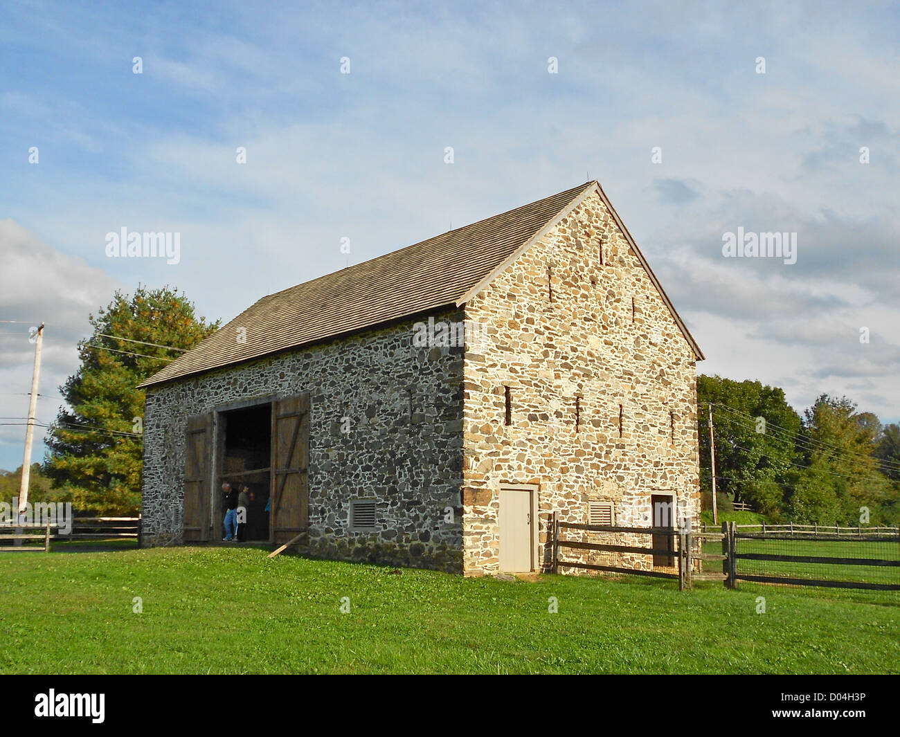 Abidiah Taylor Barn on Strasburg Road, just West of West Chester, Chester County, Pennsylvania. Stock Photo