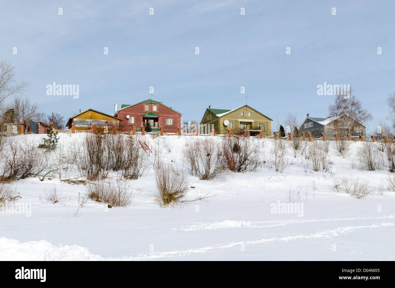 Kasimov housing winter snow [Ryazanskaya Oblast] Stock Photo