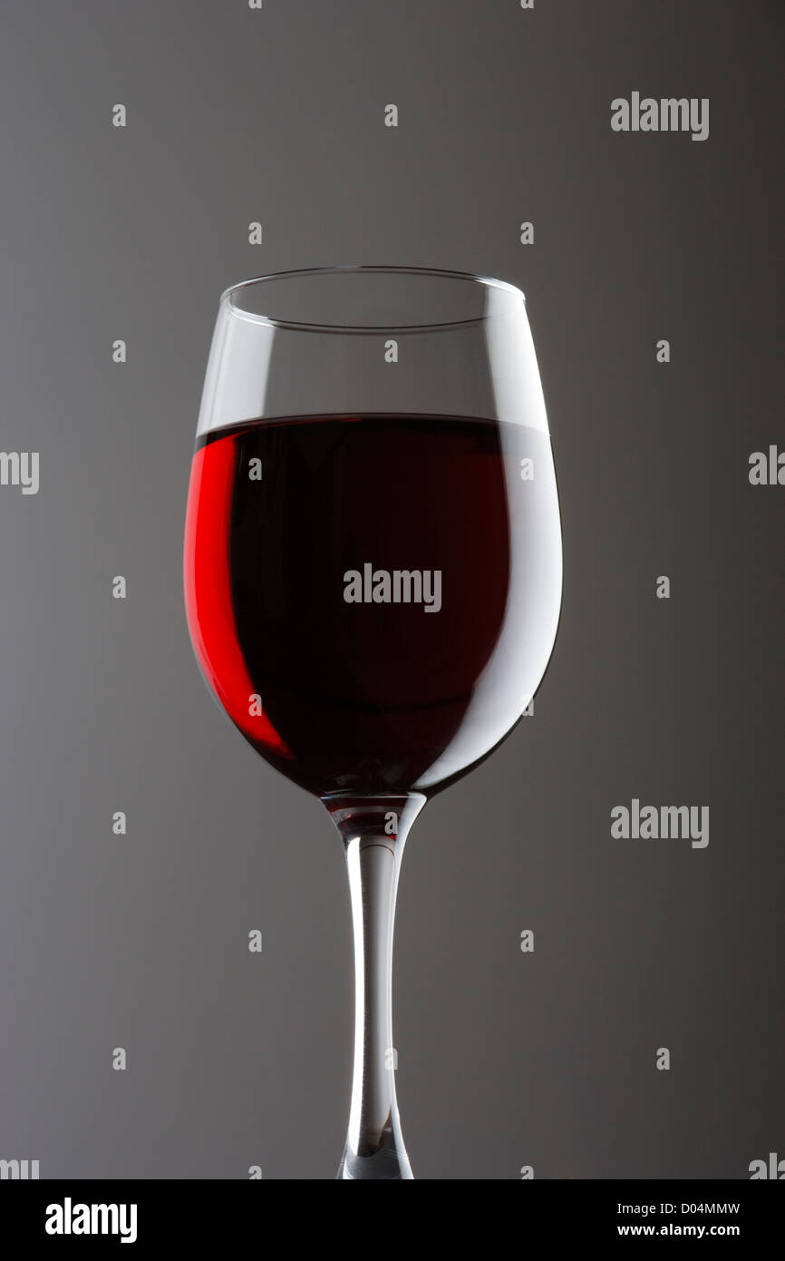 Glass of red wine. Stock Photo