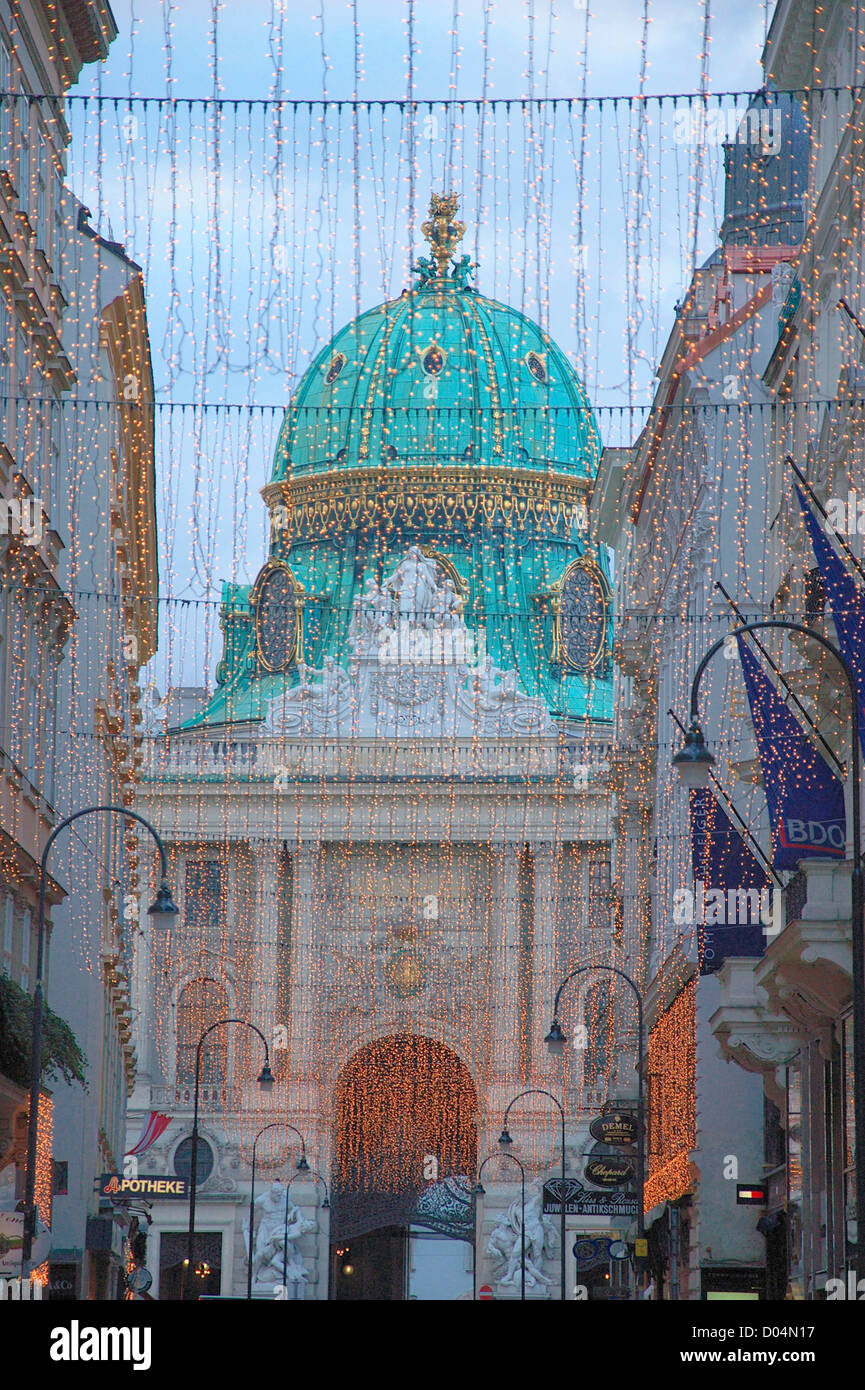 Christmas lights on the Kohl market Stock Photo Alamy