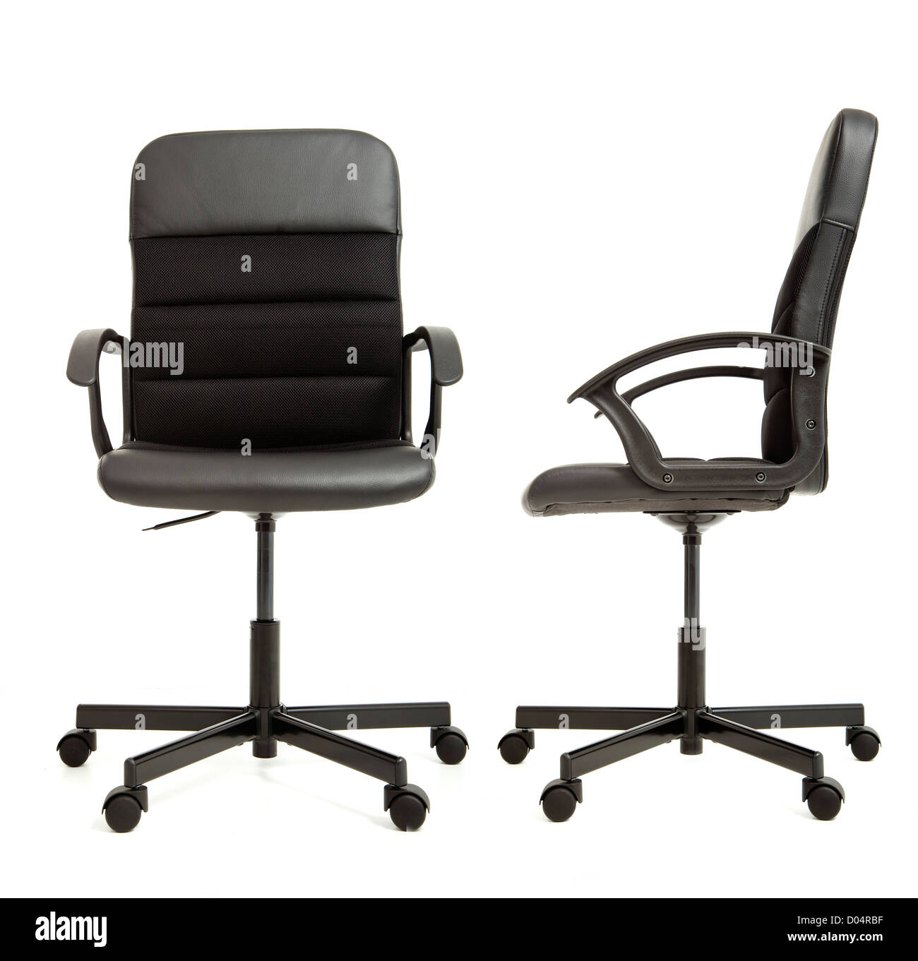 office chair on the white background front and side view Stock Photo