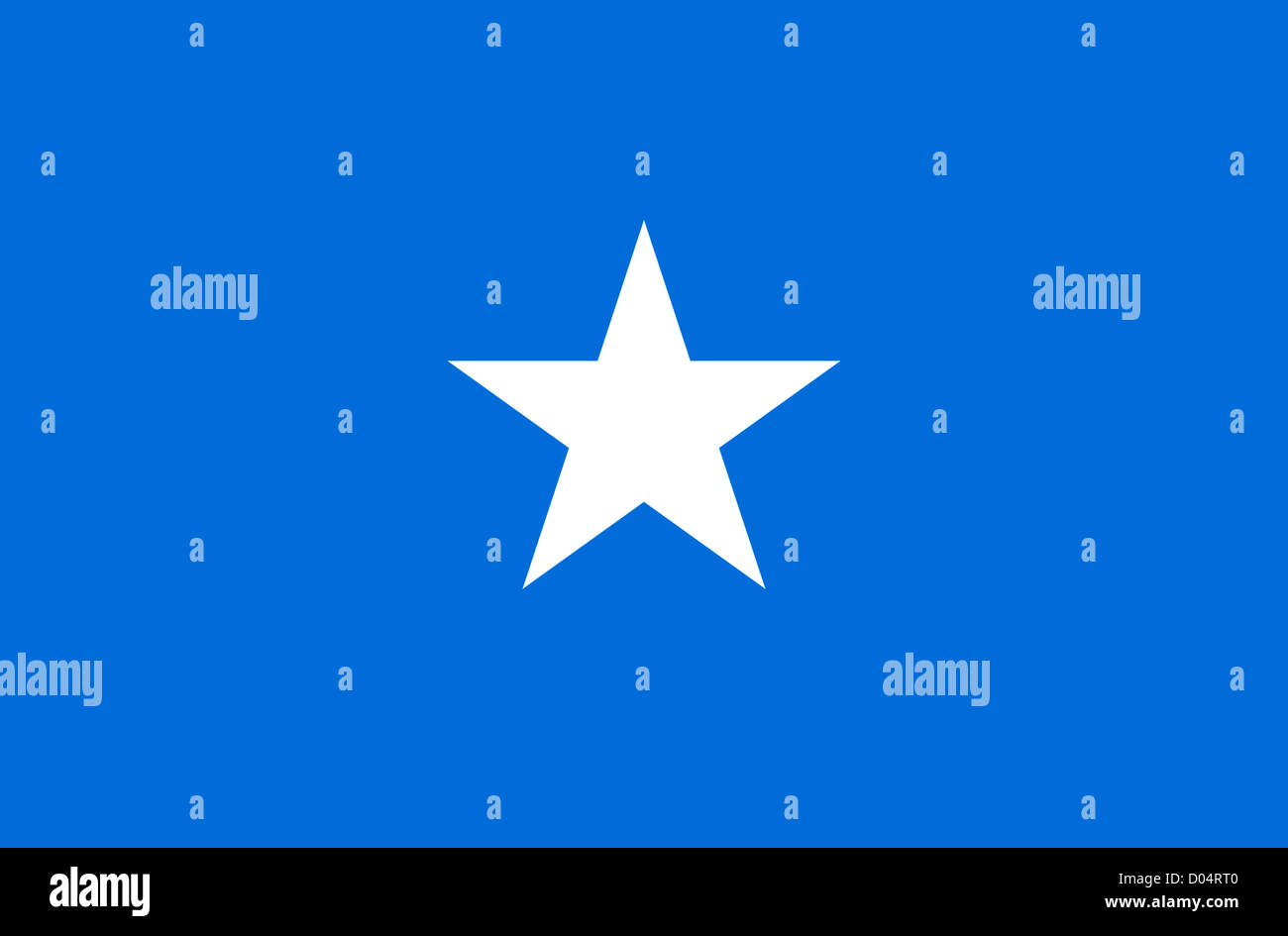 National flag of the Somali Republic. Stock Photo