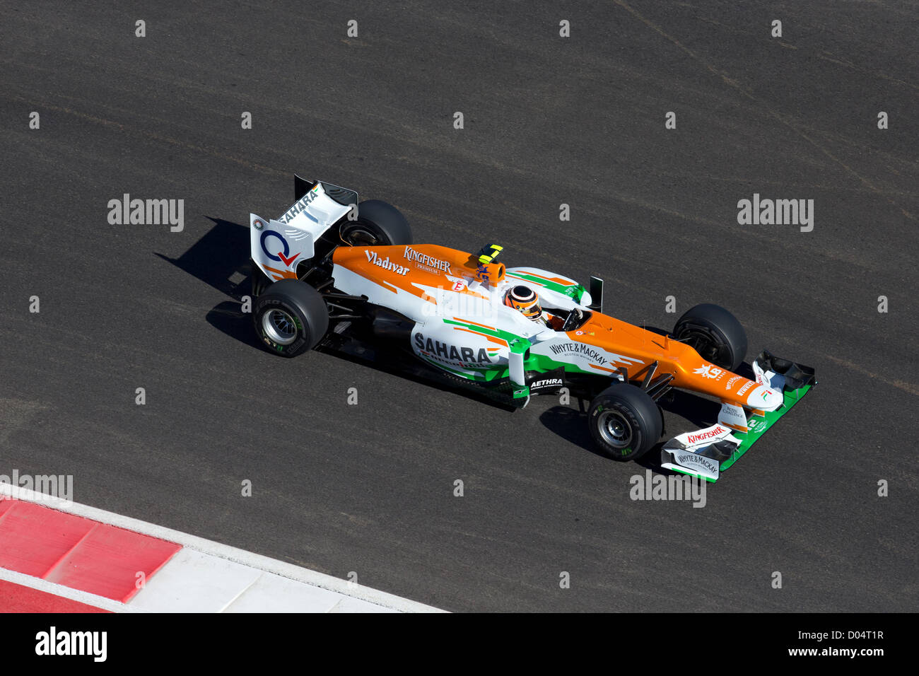 Driver Paul Di Resta of Sahara Force India F1 during practice for the United States Grand Prix at Circuit of the Americas Stock Photo