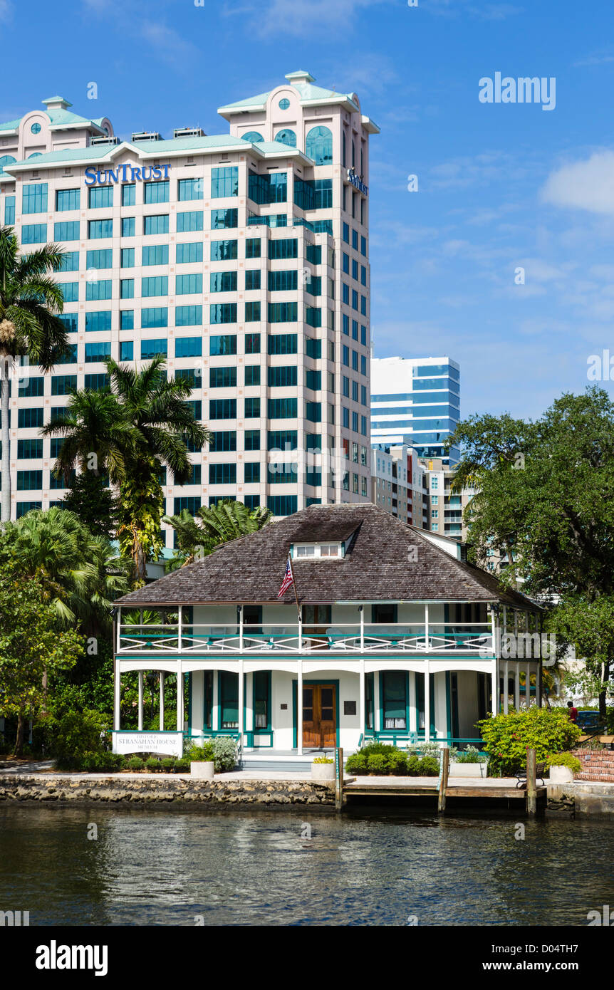 The Stranahan House Museum on the New River, Fort Lauderdale, Broward County, Gold Coast, Florida, USA Stock Photo