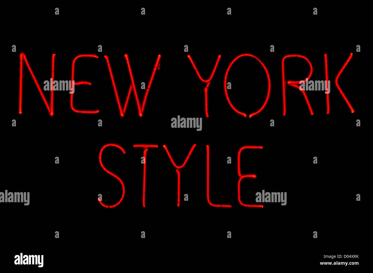 New York Style Neon Sign Stock Photo Alamy