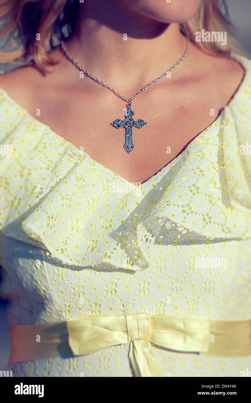 Cross Necklace Stock Photos & Cross Necklace Stock Images Alamy