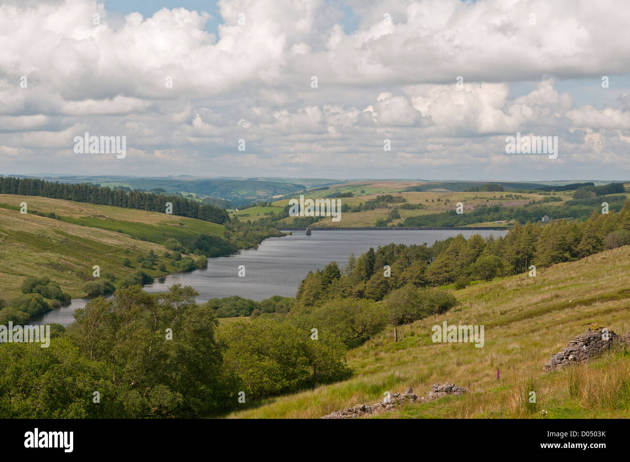 Cray Reservoir, Brecon Beacons National Park, Brecon, Powys, Wales. Supplies water to Swansea. Stock Photo