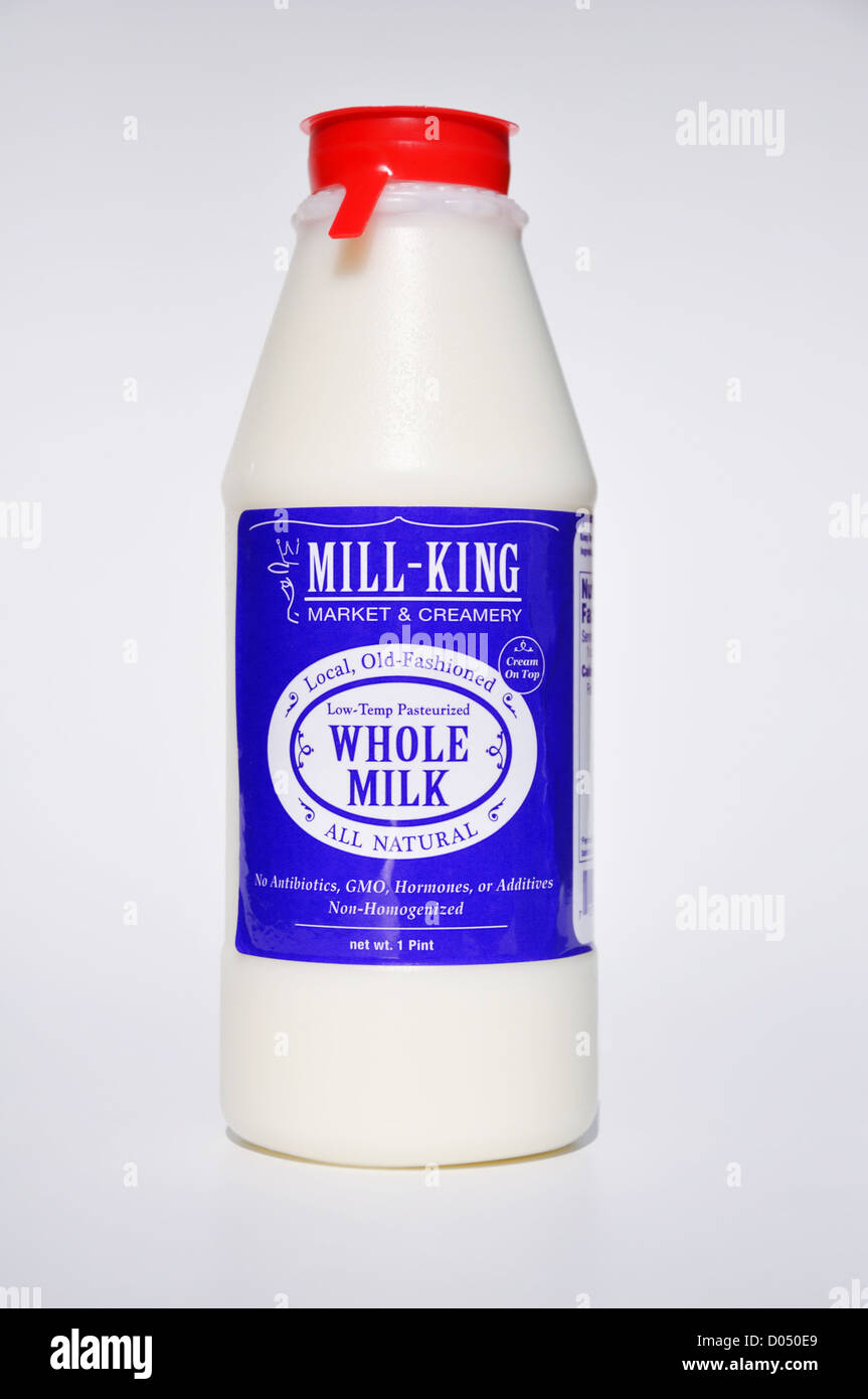 Low temp pasteurized milk with no antibiotics hormones and gmo stock
