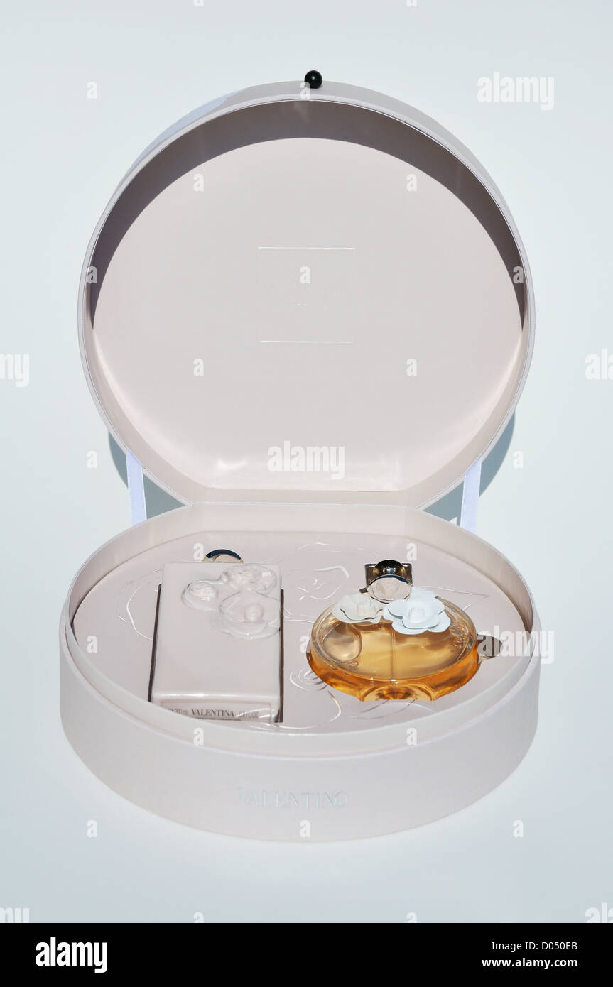 Valentino "Valentina" perfume and lotion set Stock Photo Alamy