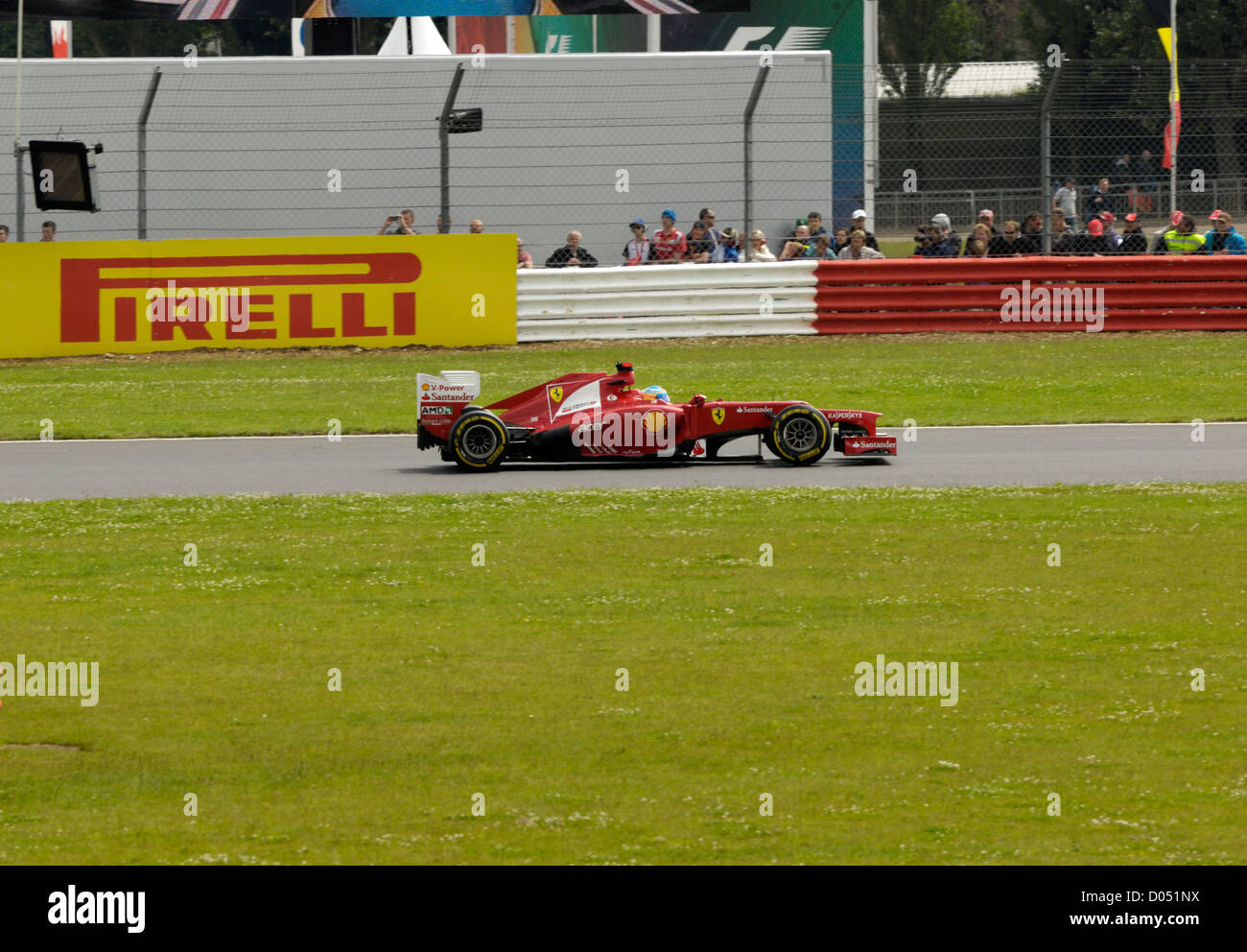 Silverstone British Formula 1 Grand Prix. Fernando Alonso (car 5 ), Ferrari Stock Photo